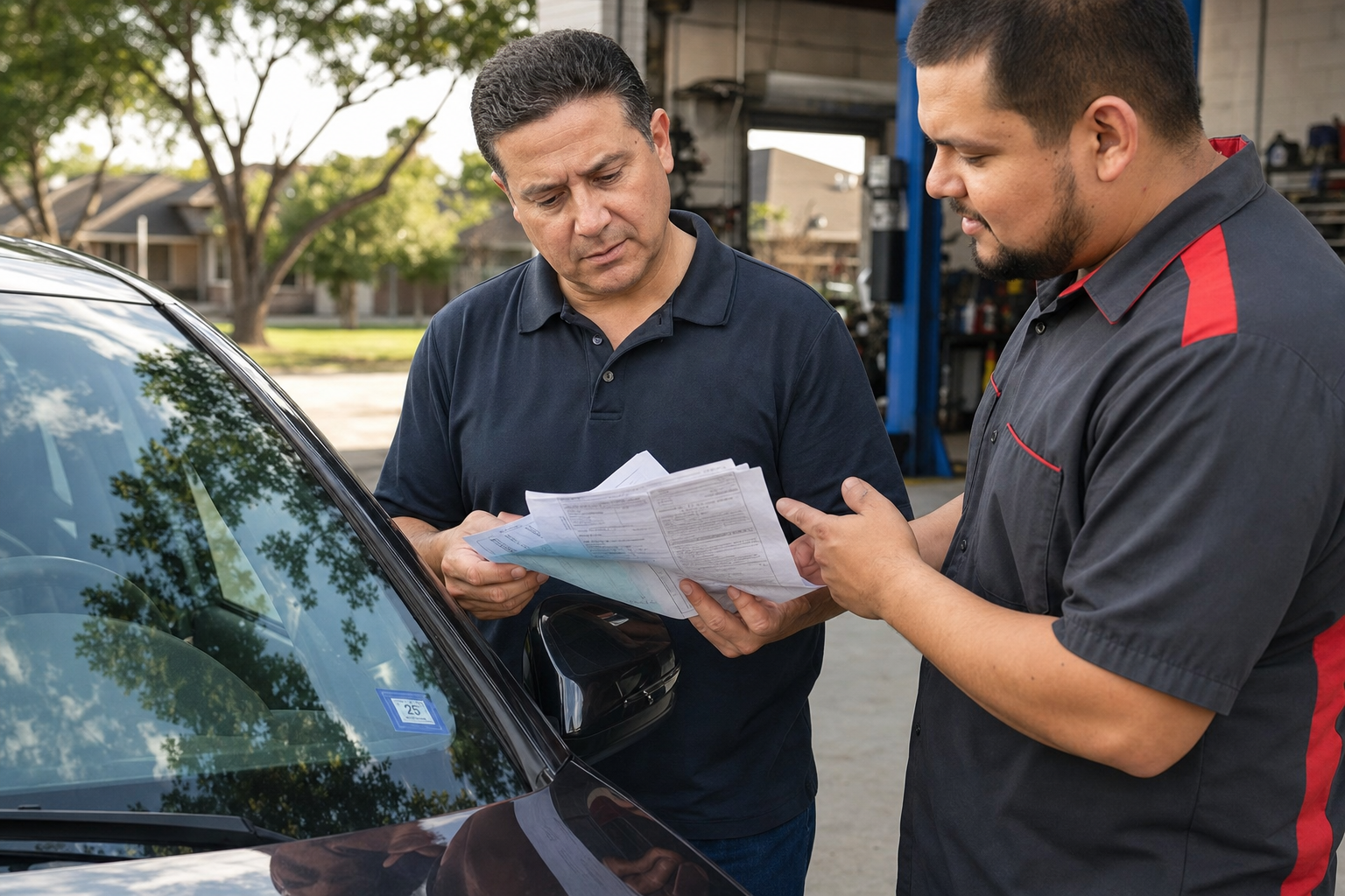 Illustrate subtle but clear signals that prompt vehicle owners to seek inspection, making the process relatable for Houston drivers.